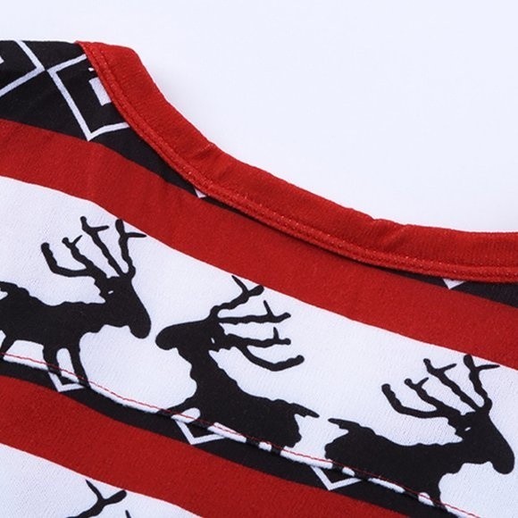 Red Christmas Element Print Long Cardigan - Picture 11 of 11